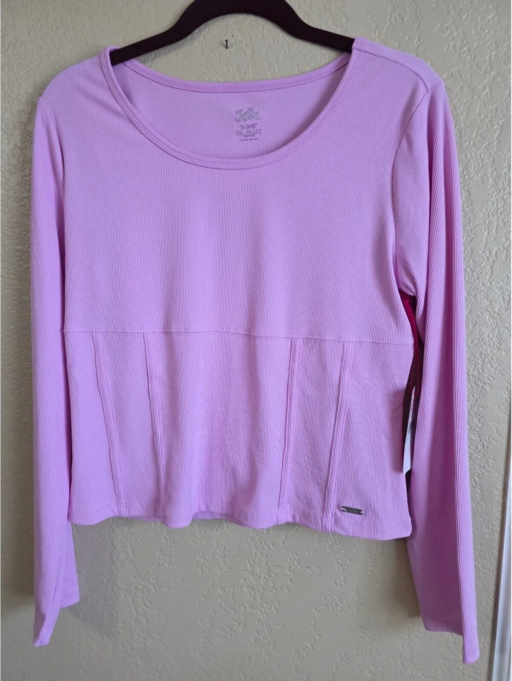 Cool Justice XL Plus Corset Base Layer Long Sleeve Top in Doll Pink